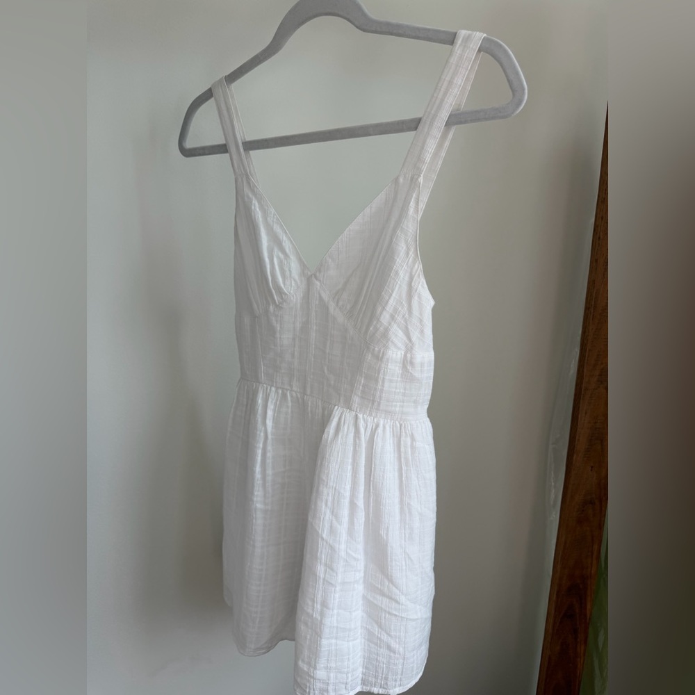 American Eagle Outfitters White Smocked Strap Romper